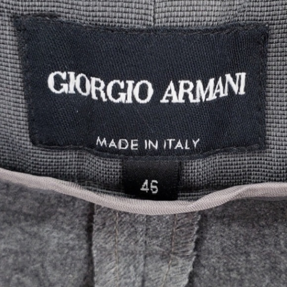 Giorgio Armani Gray Career Pants Trousers Hi Rise Tapered Wmns IT 46 US 10 36x35 - Picture 2 of 13